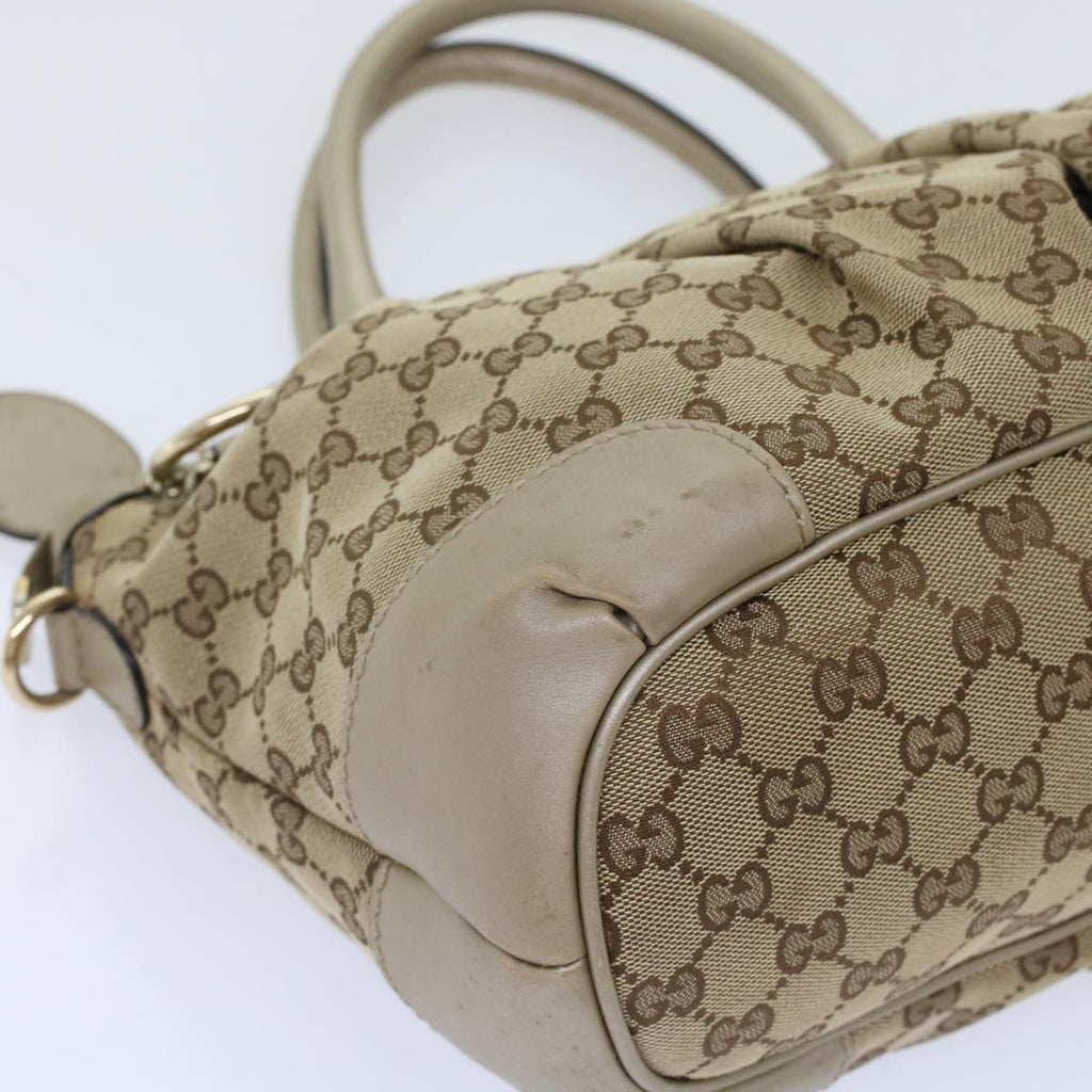 GUCCI GG Canvas Hand Bag 2way Beige 247902 fm2597