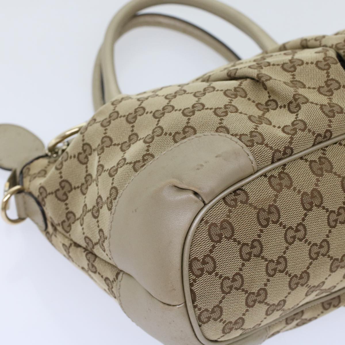GUCCI GG Canvas Hand Bag 2way Beige 247902 fm2597