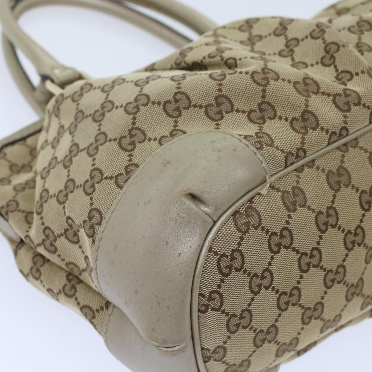 GUCCI GG Canvas Hand Bag 2way Beige 247902 fm2597