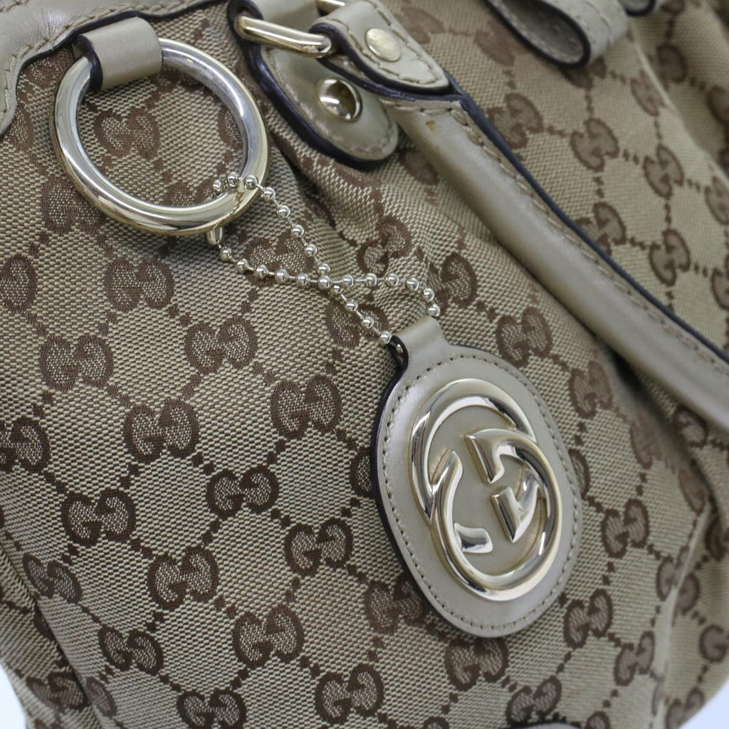 GUCCI GG Canvas Hand Bag 2way Beige 247902 fm2597