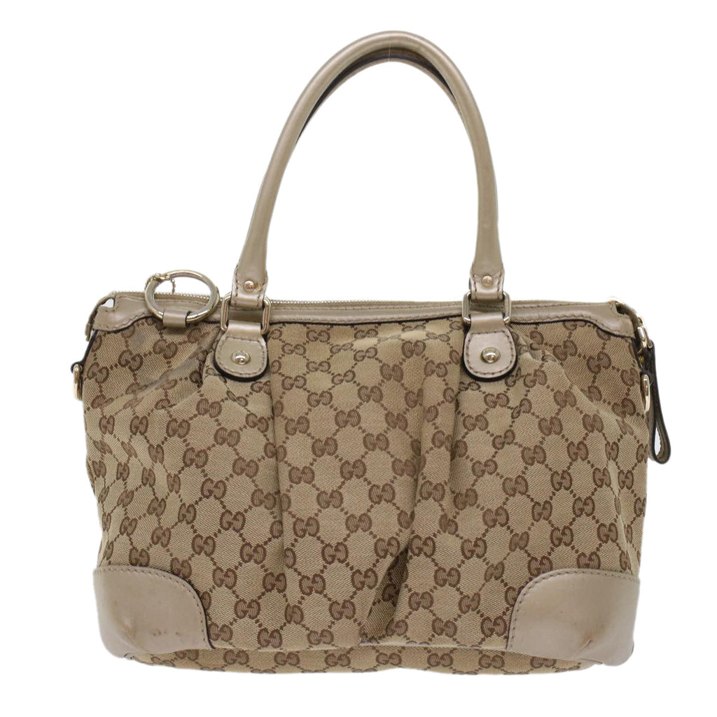 GUCCI GG Canvas Hand Bag 2way Beige 247902 fm2597