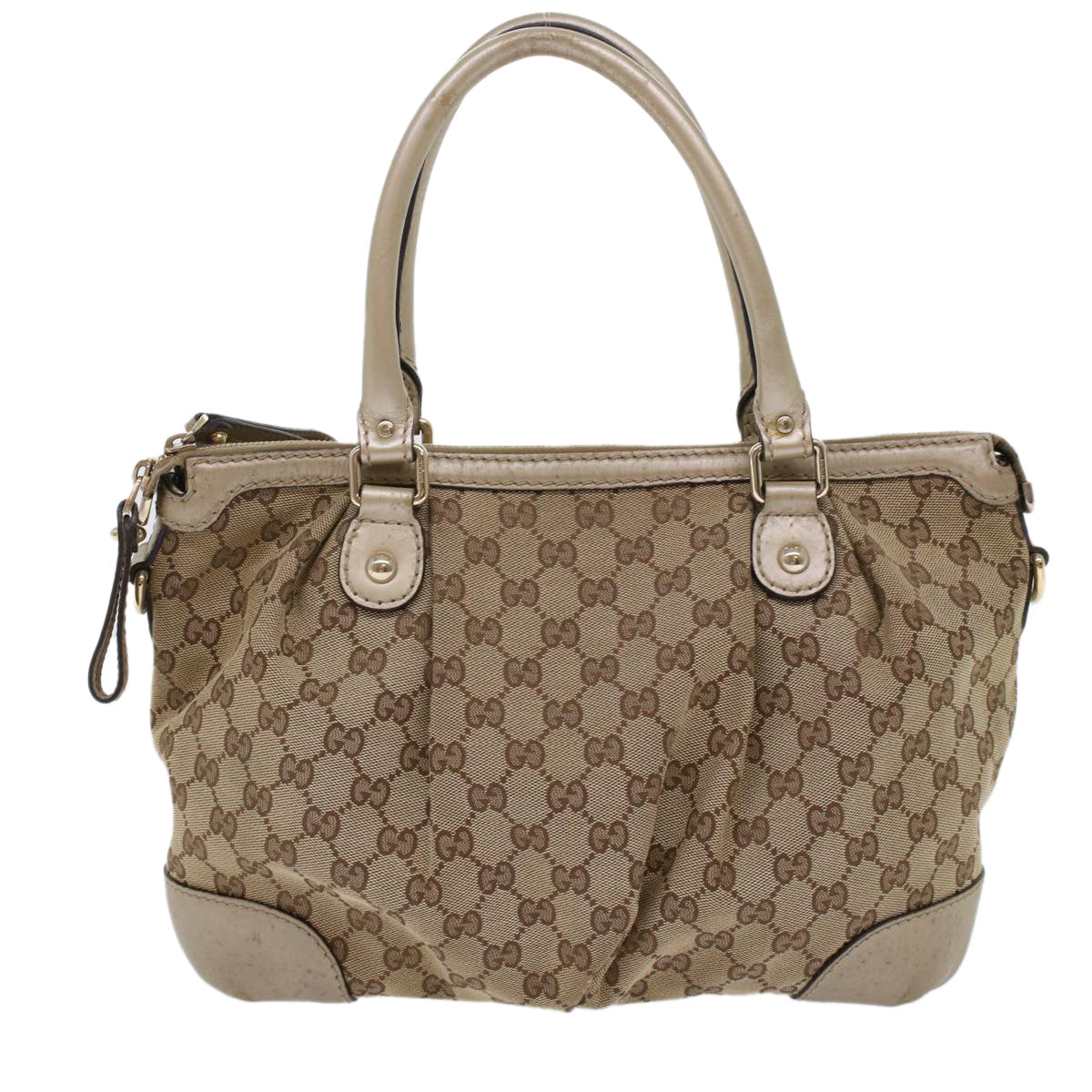 GUCCI GG Canvas Hand Bag 2way Beige 247902 fm2597