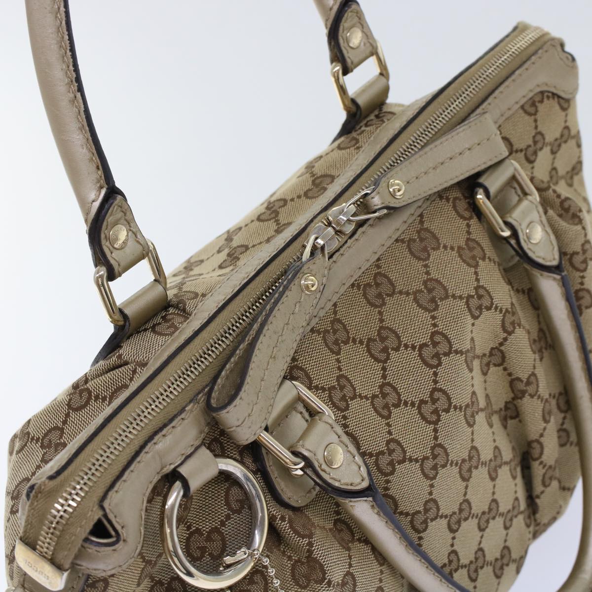 GUCCI GG Canvas Hand Bag 2way Beige 247902 fm2597