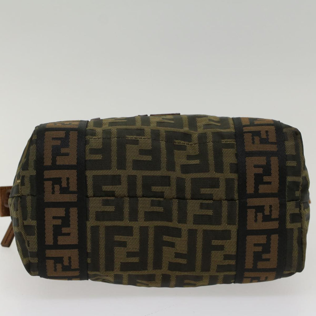 FENDI Zucca Canvas Hand Bag Black Brown fm2664