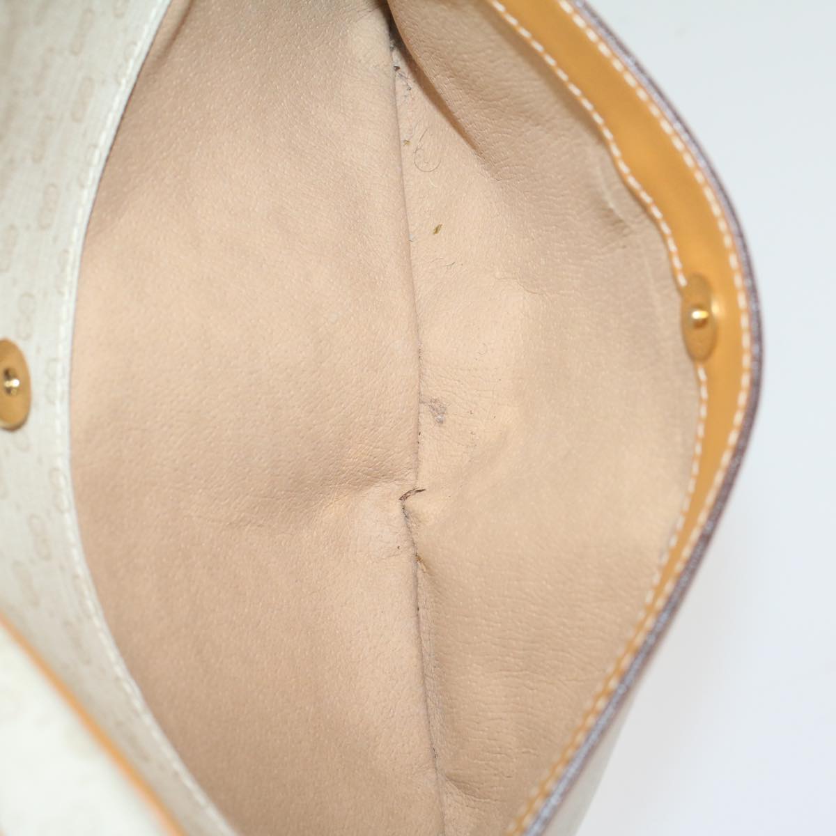 GUCCI Micro GG Canvas Shoulder Bag PVC Leather White 001 123 0439 fm2775