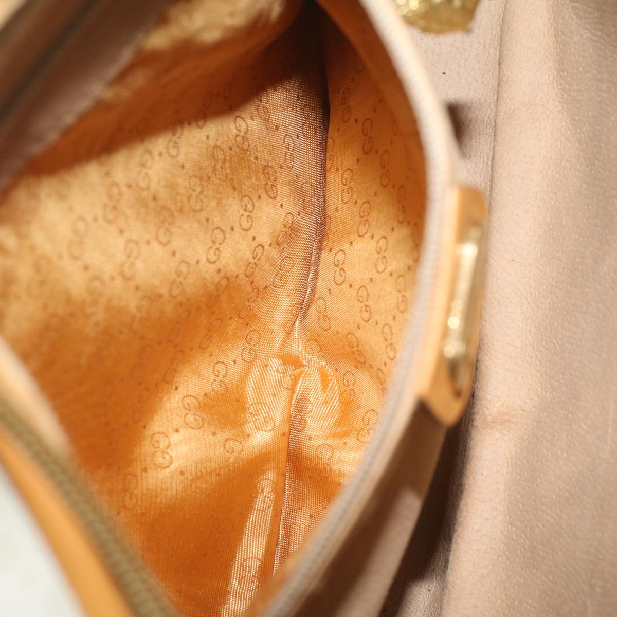 GUCCI Micro GG Canvas Shoulder Bag PVC Leather White 001 123 0439 fm2775