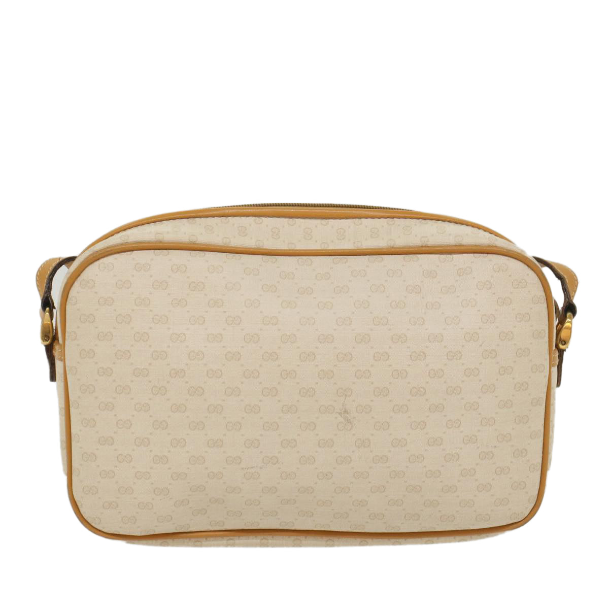GUCCI Micro GG Canvas Shoulder Bag PVC Leather White 001 123 0439 fm2775