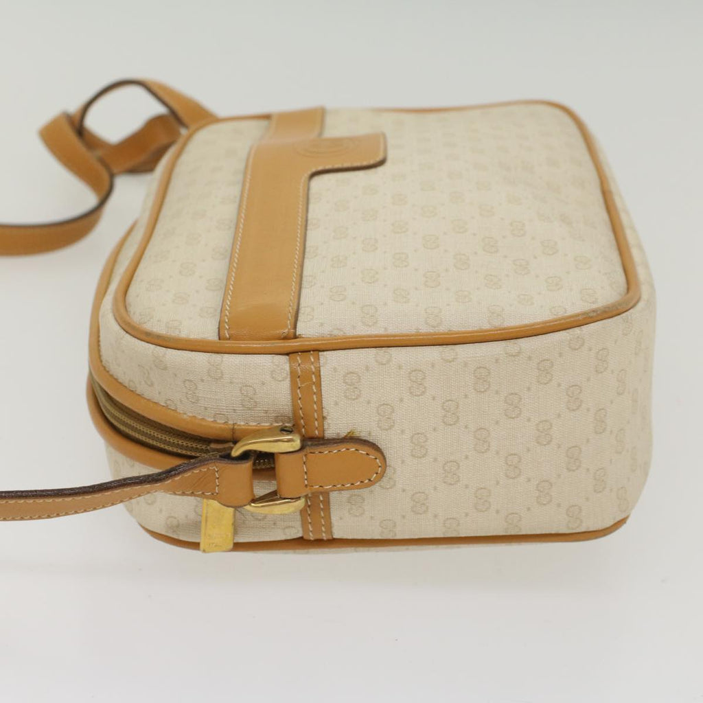 GUCCI Micro GG Canvas Shoulder Bag PVC Leather White 001 123 0439 fm2775
