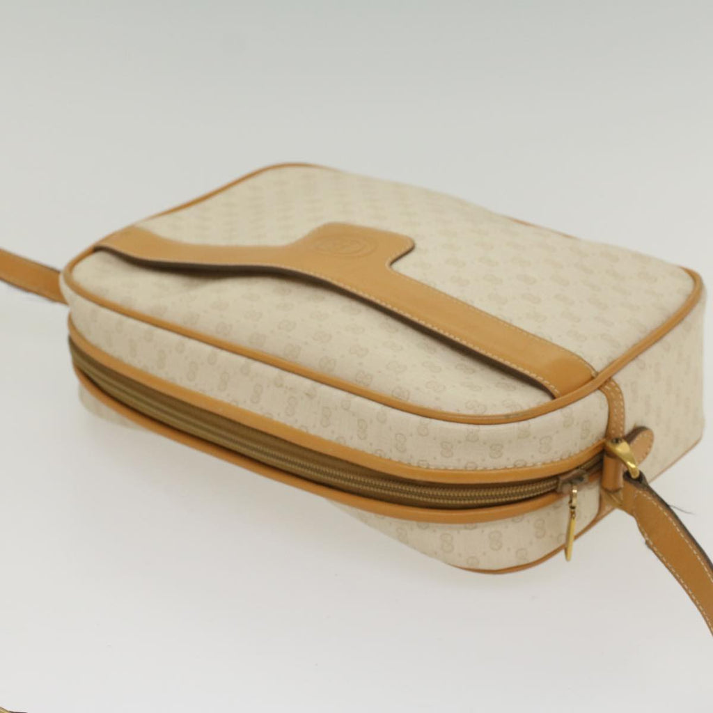 GUCCI Micro GG Canvas Shoulder Bag PVC Leather White 001 123 0439 fm2775