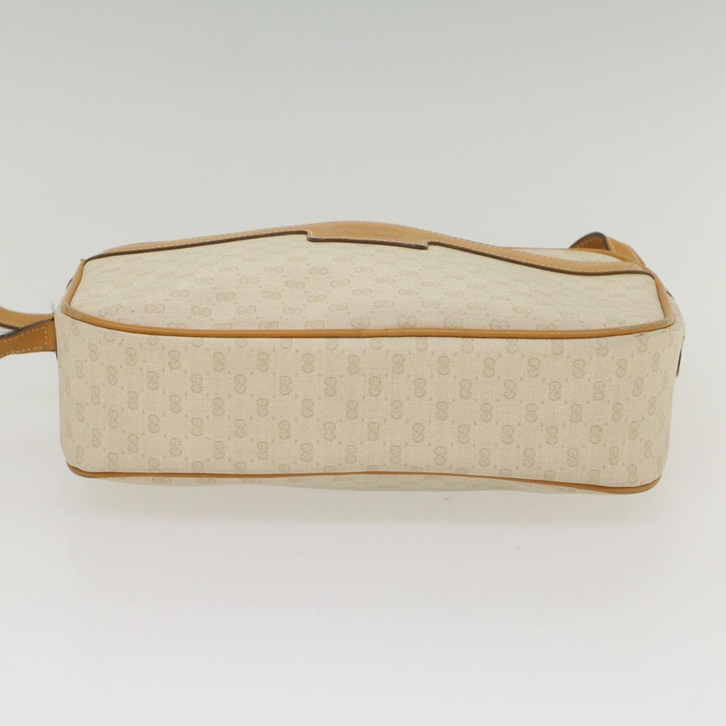 GUCCI Micro GG Canvas Shoulder Bag PVC Leather White 001 123 0439 fm2775