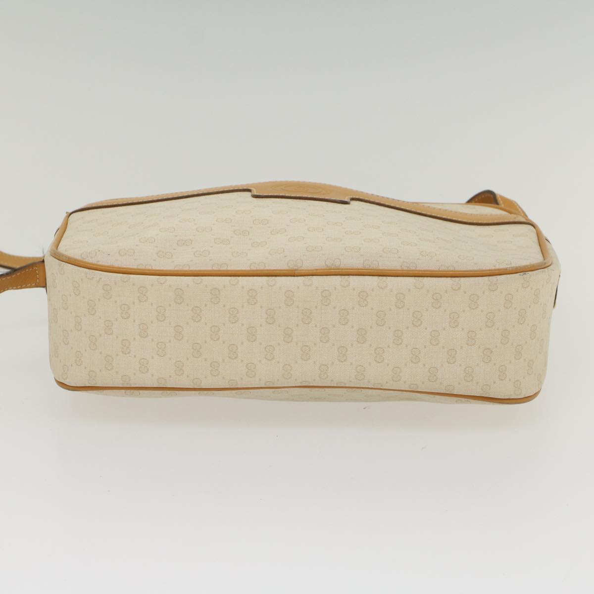 GUCCI Micro GG Canvas Shoulder Bag PVC Leather White 001 123 0439 fm2775