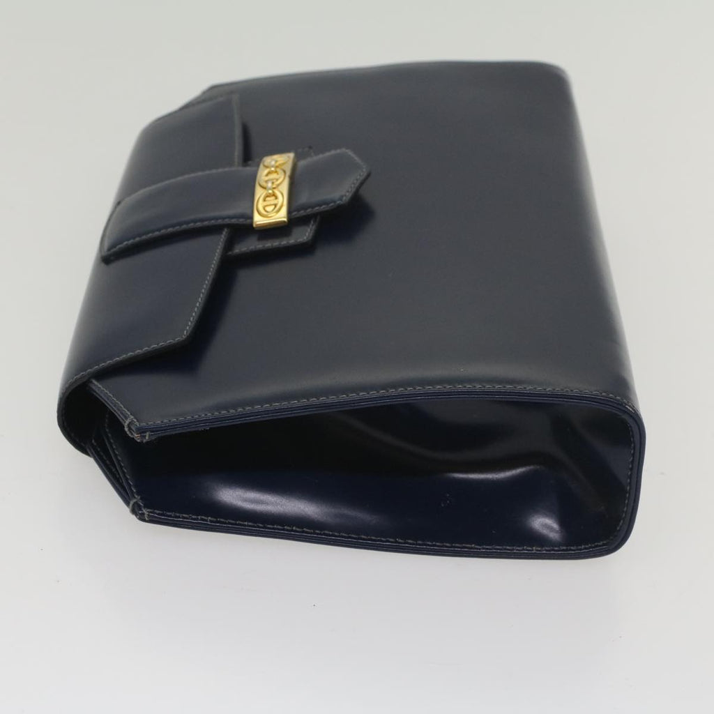 GUCCI Clutch Bag Leather Navy 004 406 0279 fm2776