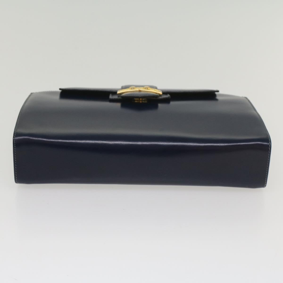 GUCCI Clutch Bag Leather Navy 004 406 0279 fm2776
