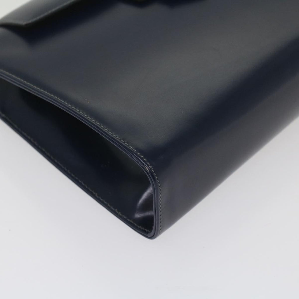 GUCCI Clutch Bag Leather Navy 004 406 0279 fm2776