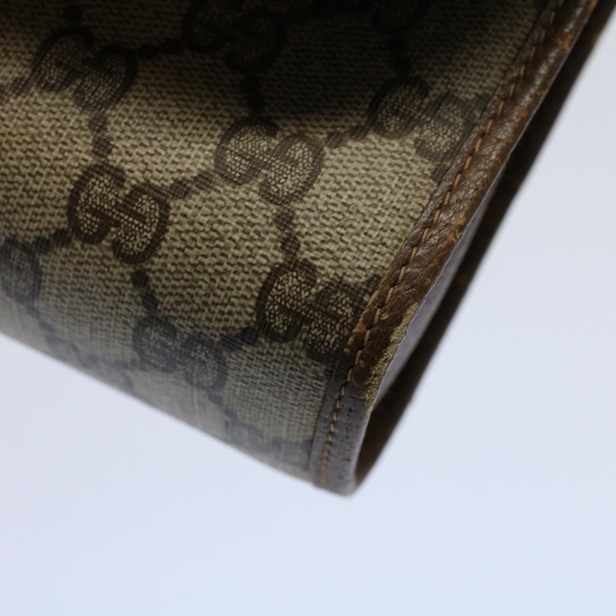 GUCCI GG Supreme Web Sherry Line Clutch Bag Beige Red 89 01 030 fm2777