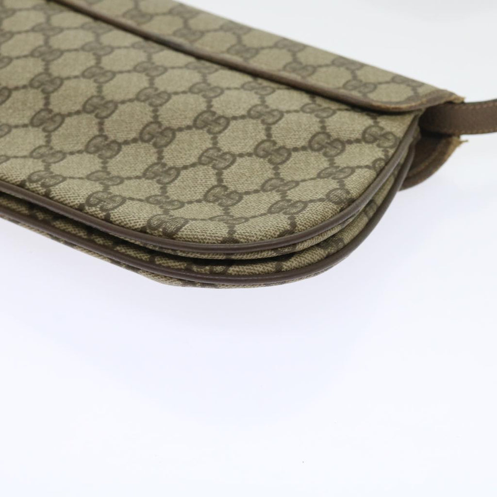 GUCCI GG Supreme Web Sherry Line Shoulder Bag Green Beige 10 02 051 fm2778