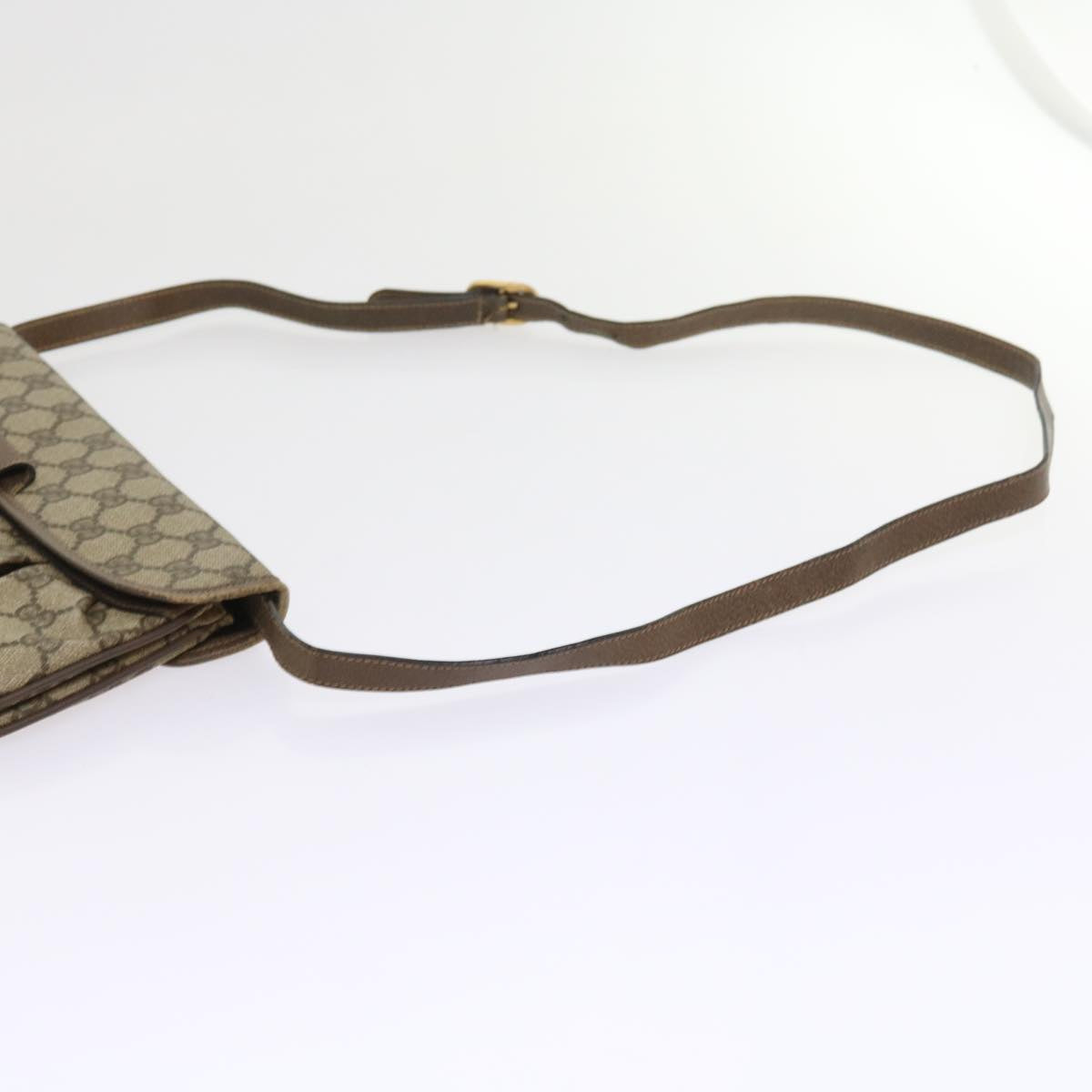 GUCCI GG Supreme Web Sherry Line Shoulder Bag Green Beige 10 02 051 fm2778