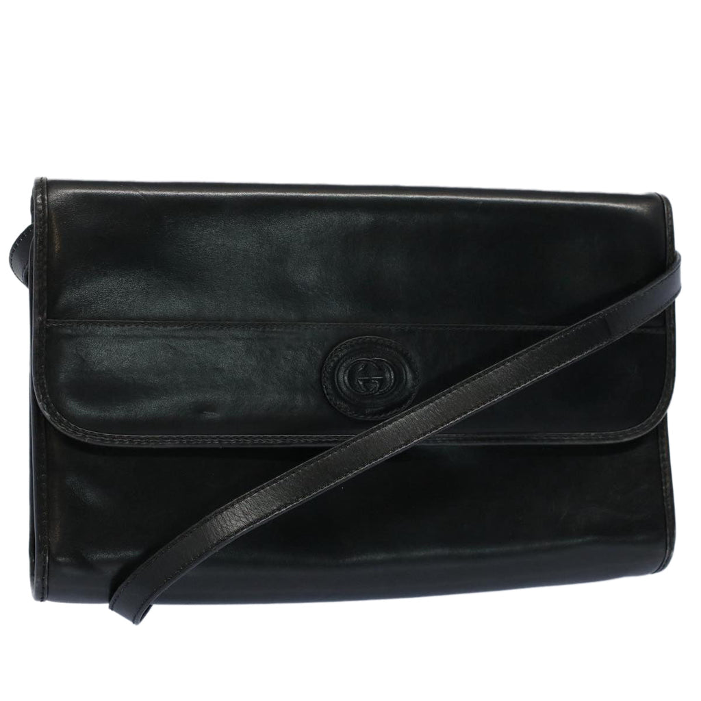 GUCCI Shoulder Bag Leather Black 004 261 0264 fm2779