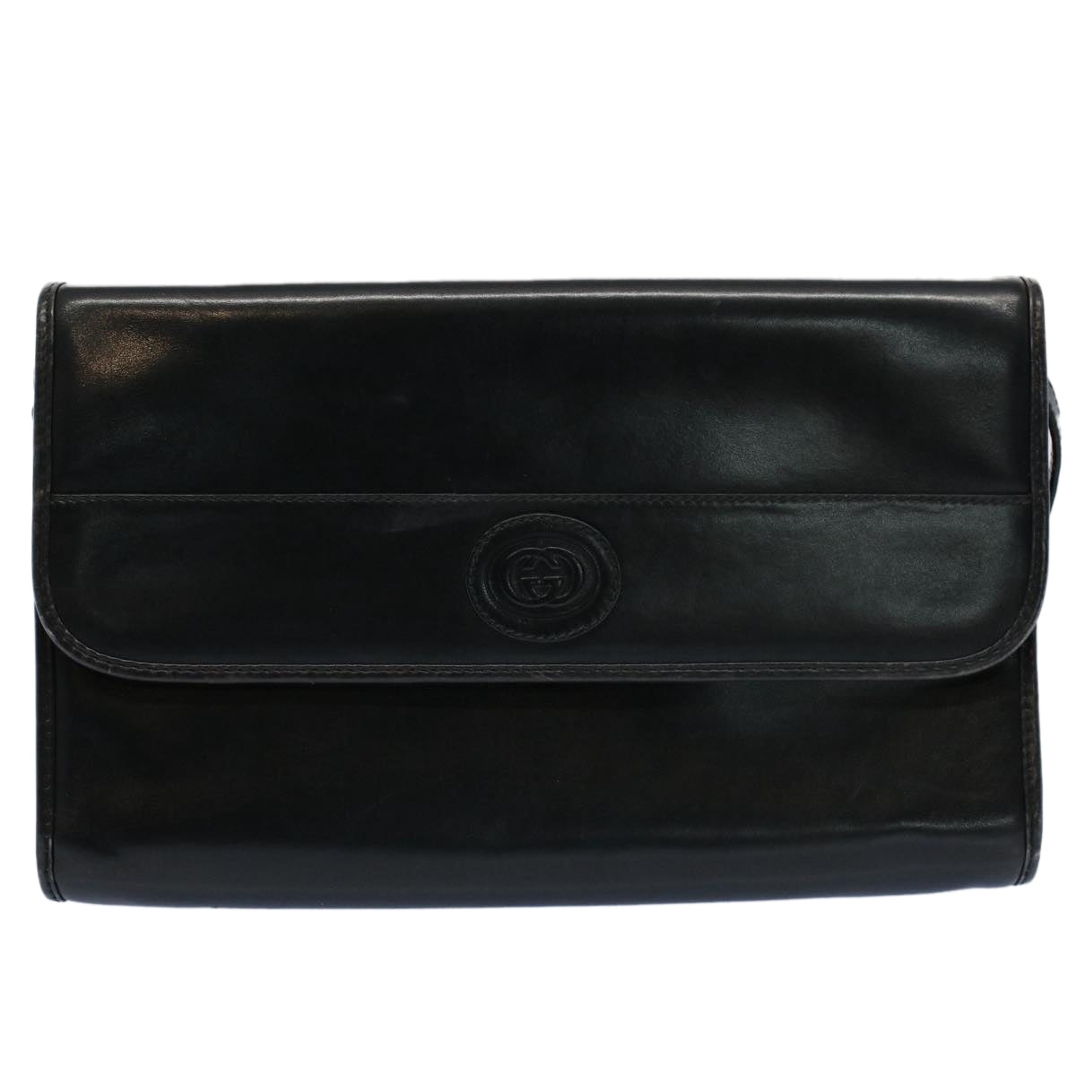 GUCCI Shoulder Bag Leather Black 004 261 0264 fm2779