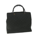 GUCCI GG Canvas Bamboo Hand Bag Black 002 1015 fm2780