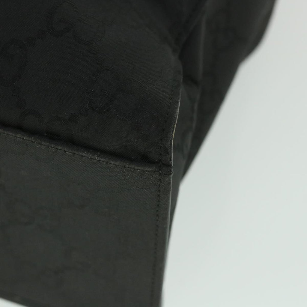 GUCCI GG Canvas Bamboo Hand Bag Black 002 1015 fm2780