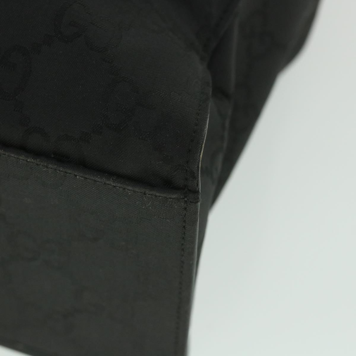 GUCCI GG Canvas Bamboo Hand Bag Black 002 1015 fm2780