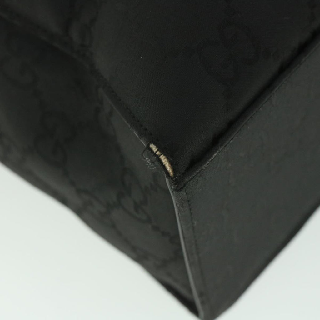 GUCCI GG Canvas Bamboo Hand Bag Black 002 1015 fm2780