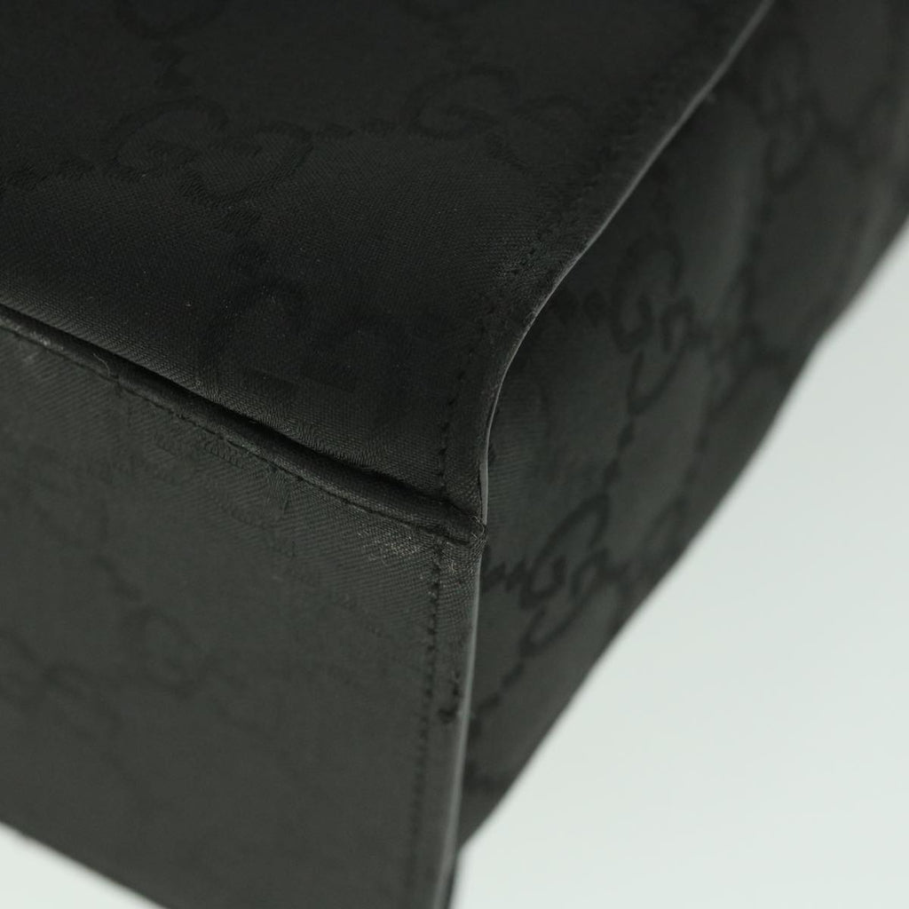 GUCCI GG Canvas Bamboo Hand Bag Black 002 1015 fm2780