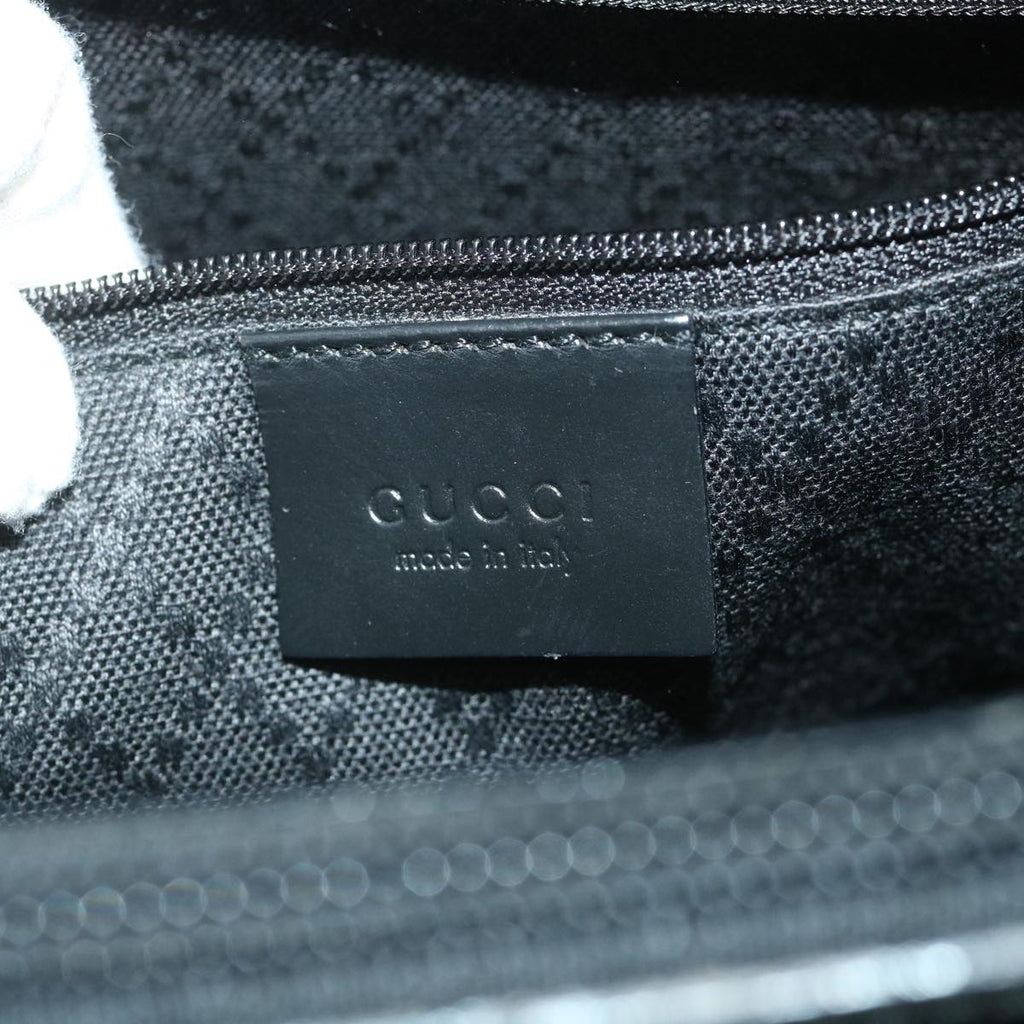 GUCCI GG Canvas Bamboo Hand Bag Black 002 1015 fm2780