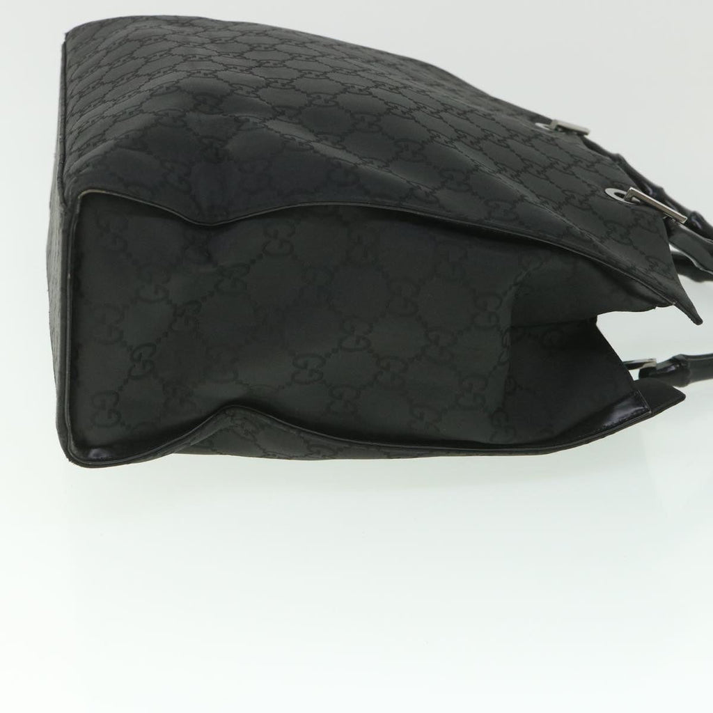 GUCCI GG Canvas Bamboo Hand Bag Black 002 1015 fm2780