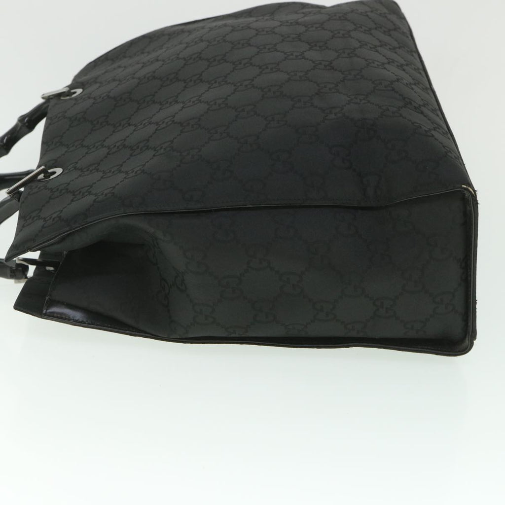 GUCCI GG Canvas Bamboo Hand Bag Black 002 1015 fm2780