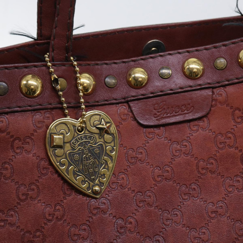 GUCCI GG Canvas Guccissima Tote Bag Red 208940 fm2782