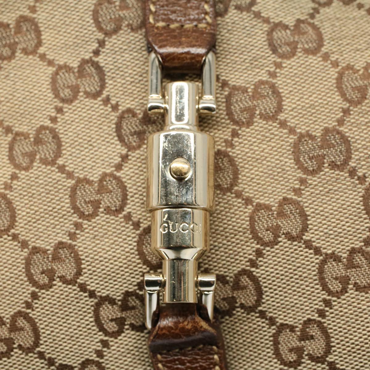 GUCCI GG Canvas Jackie Shoulder Bag Beige 120888 fm2784