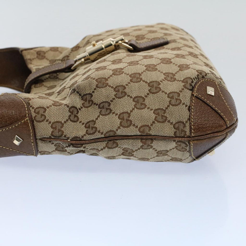 GUCCI GG Canvas Jackie Shoulder Bag Beige 120888 fm2784