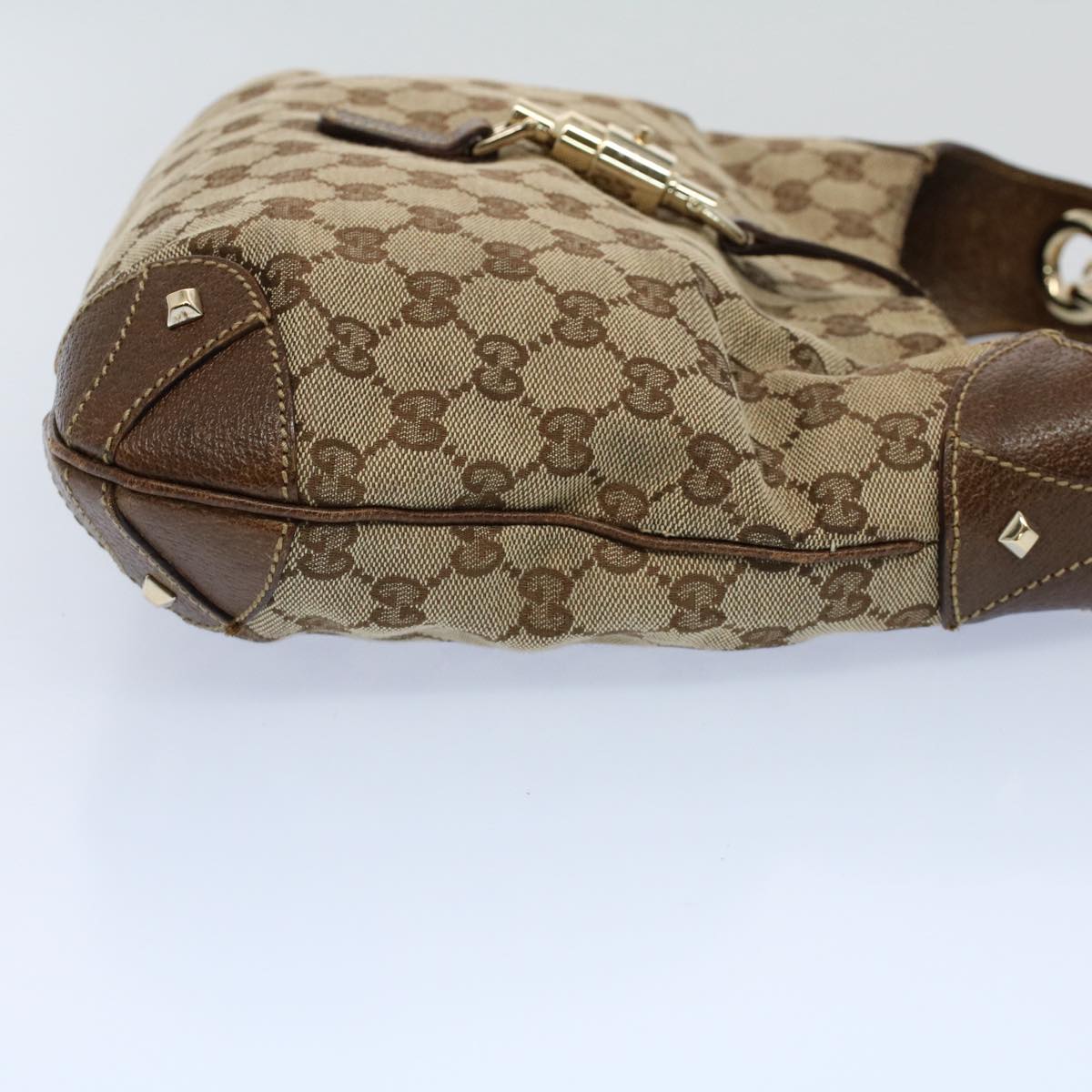 GUCCI GG Canvas Jackie Shoulder Bag Beige 120888 fm2784
