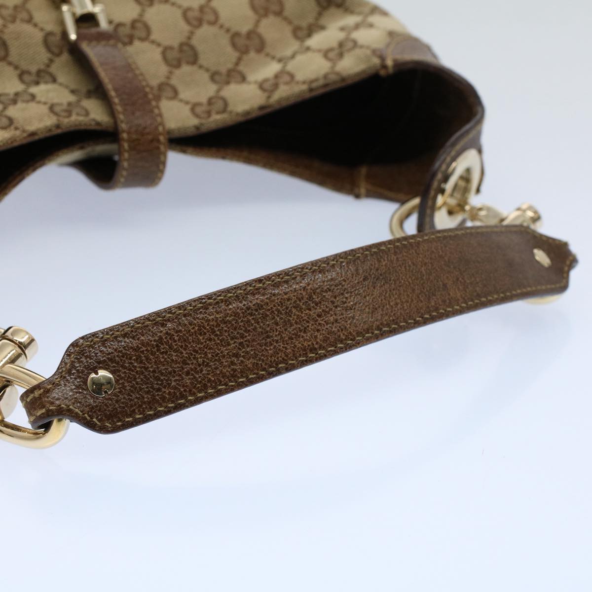 GUCCI GG Canvas Jackie Shoulder Bag Beige 120888 fm2784