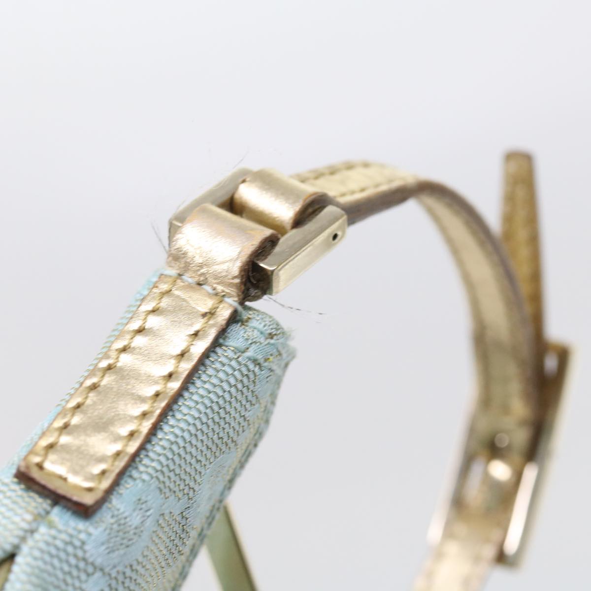 GUCCI GG Canvas Accessory Pouch Turquoise Blue 005 0813 fm2785