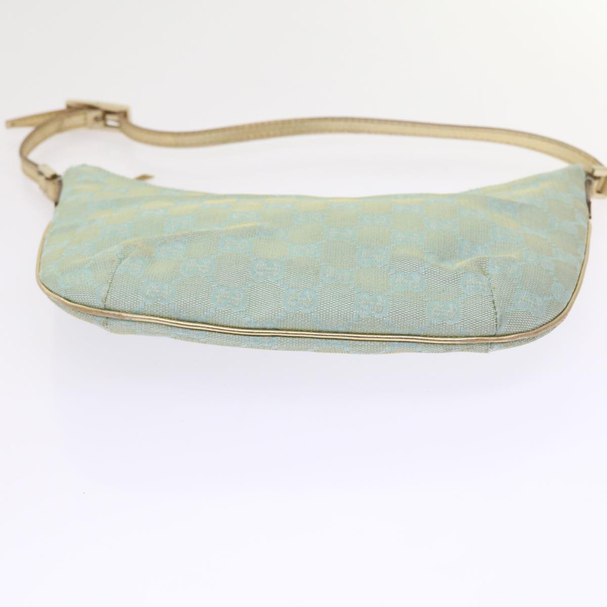 GUCCI GG Canvas Accessory Pouch Turquoise Blue 005 0813 fm2785