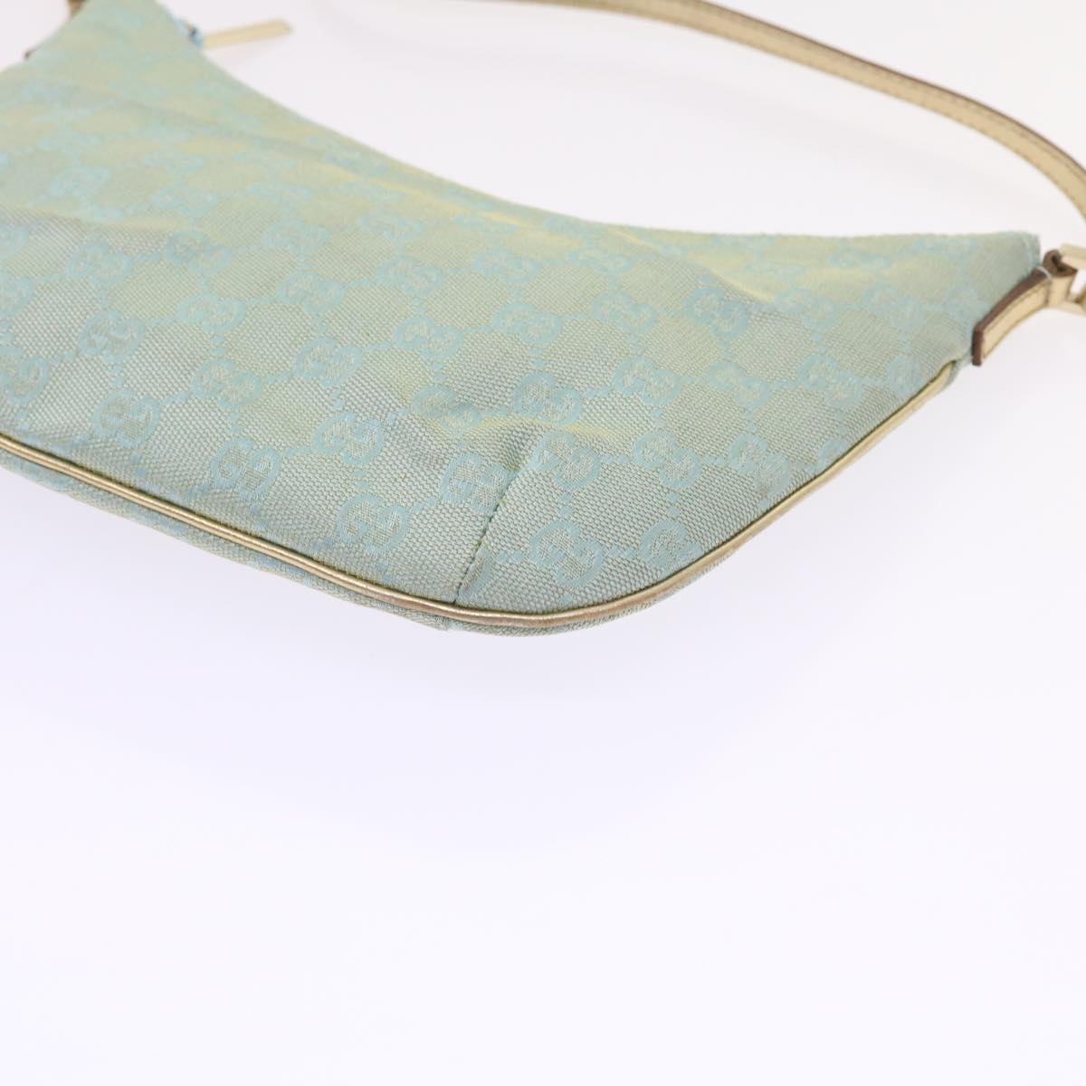 GUCCI GG Canvas Accessory Pouch Turquoise Blue 005 0813 fm2785