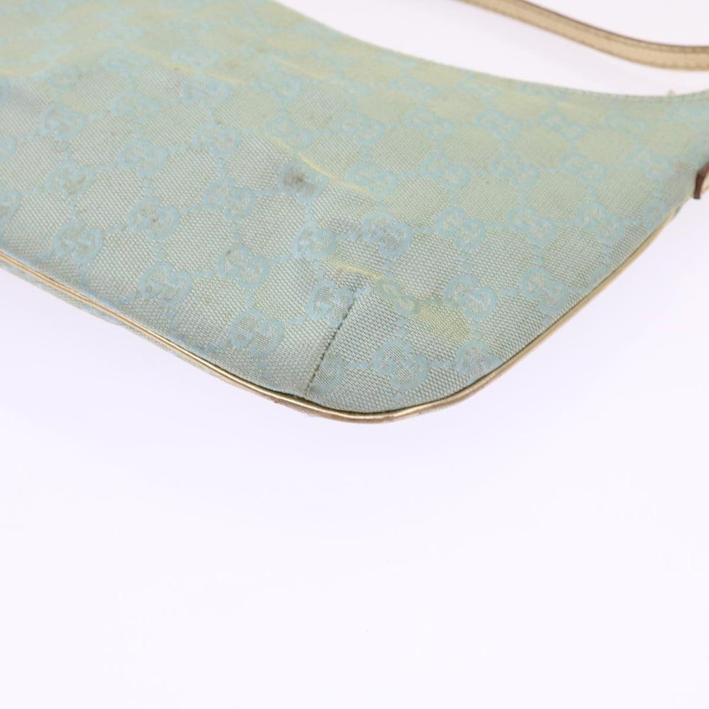 GUCCI GG Canvas Accessory Pouch Turquoise Blue 005 0813 fm2785