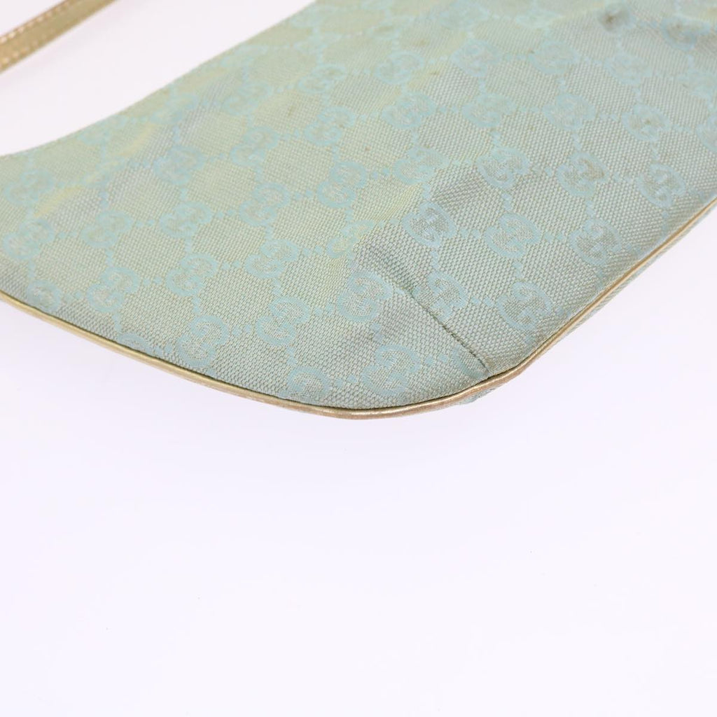 GUCCI GG Canvas Accessory Pouch Turquoise Blue 005 0813 fm2785