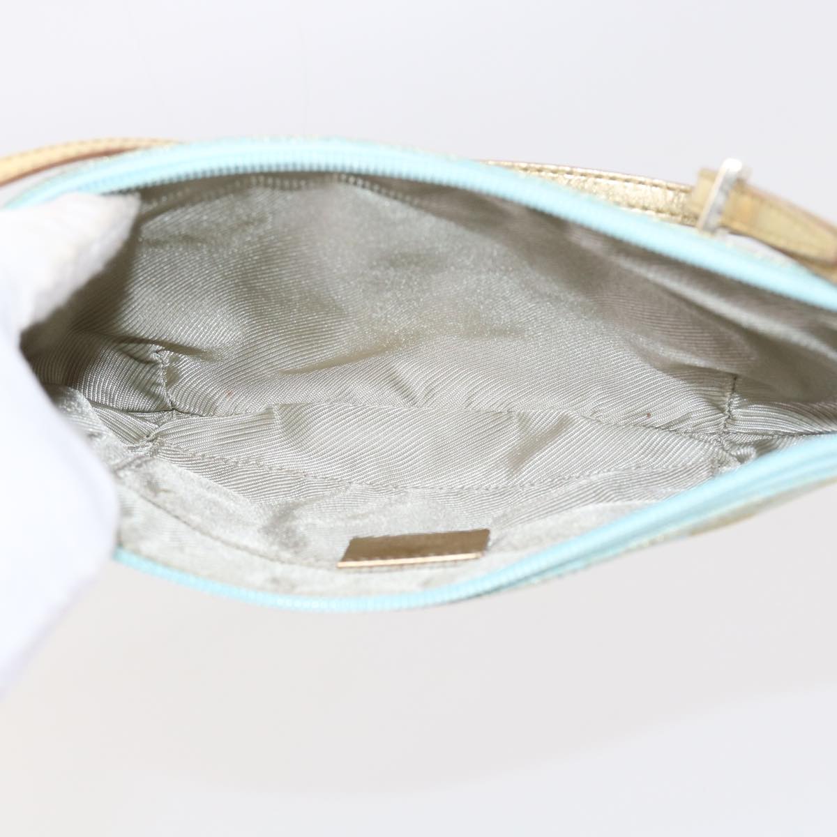 GUCCI GG Canvas Accessory Pouch Turquoise Blue 005 0813 fm2785