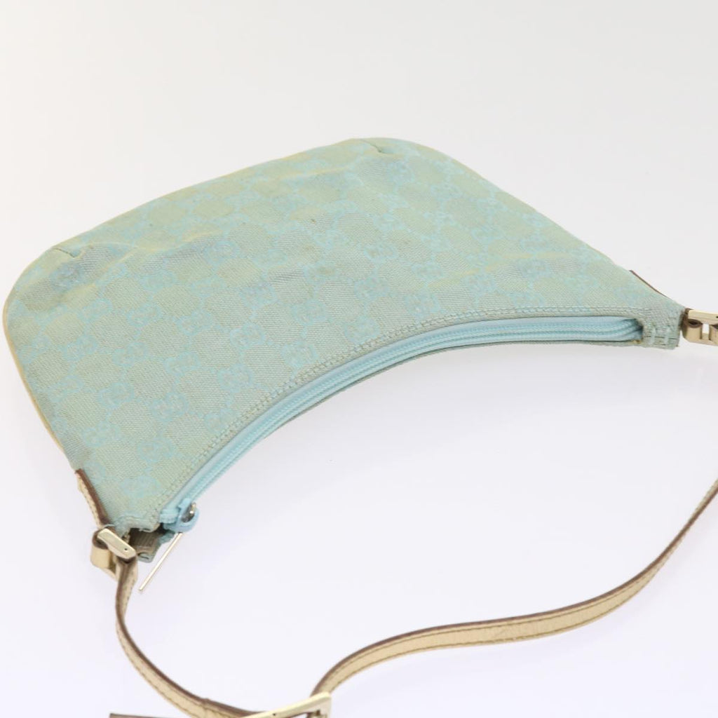 GUCCI GG Canvas Accessory Pouch Turquoise Blue 005 0813 fm2785