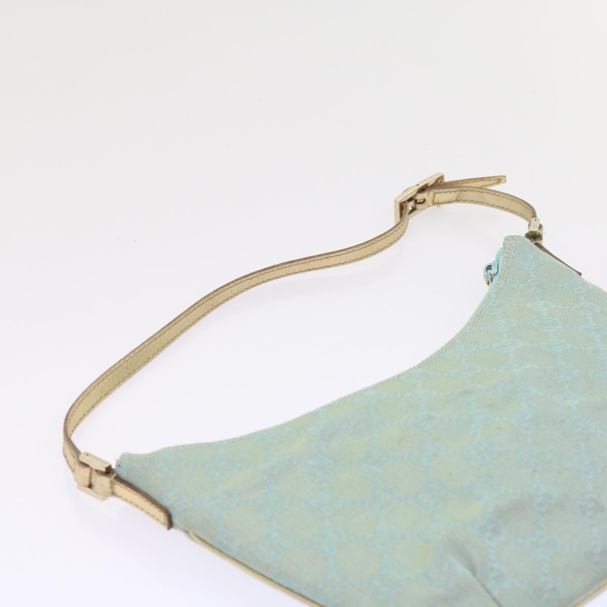 GUCCI GG Canvas Accessory Pouch Turquoise Blue 005 0813 fm2785