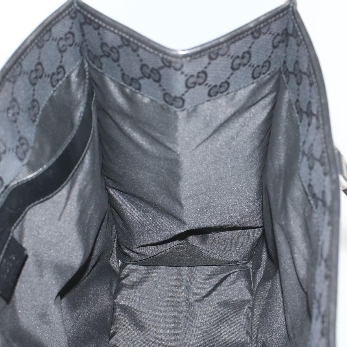 GUCCI GG Canvas Tote Bag Black 019 0346 fm2786