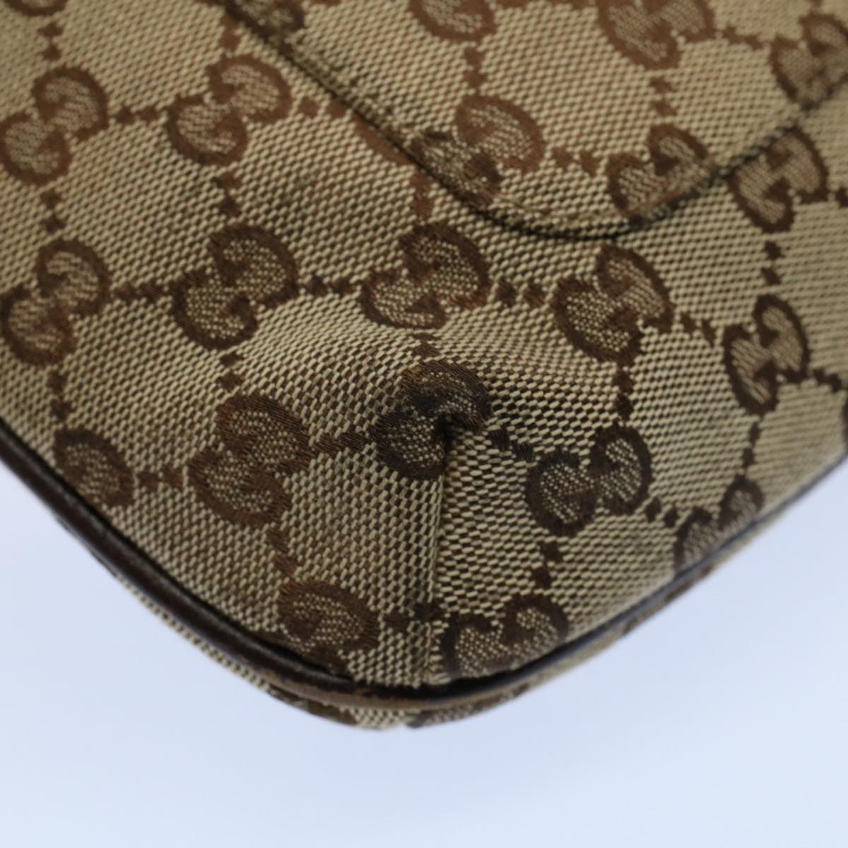 GUCCI GG Canvas Shoulder Bag Beige 122793 fm2787