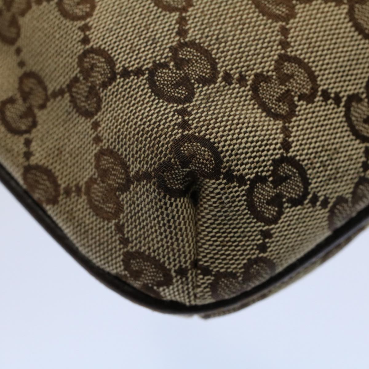 GUCCI GG Canvas Shoulder Bag Beige 122793 fm2787