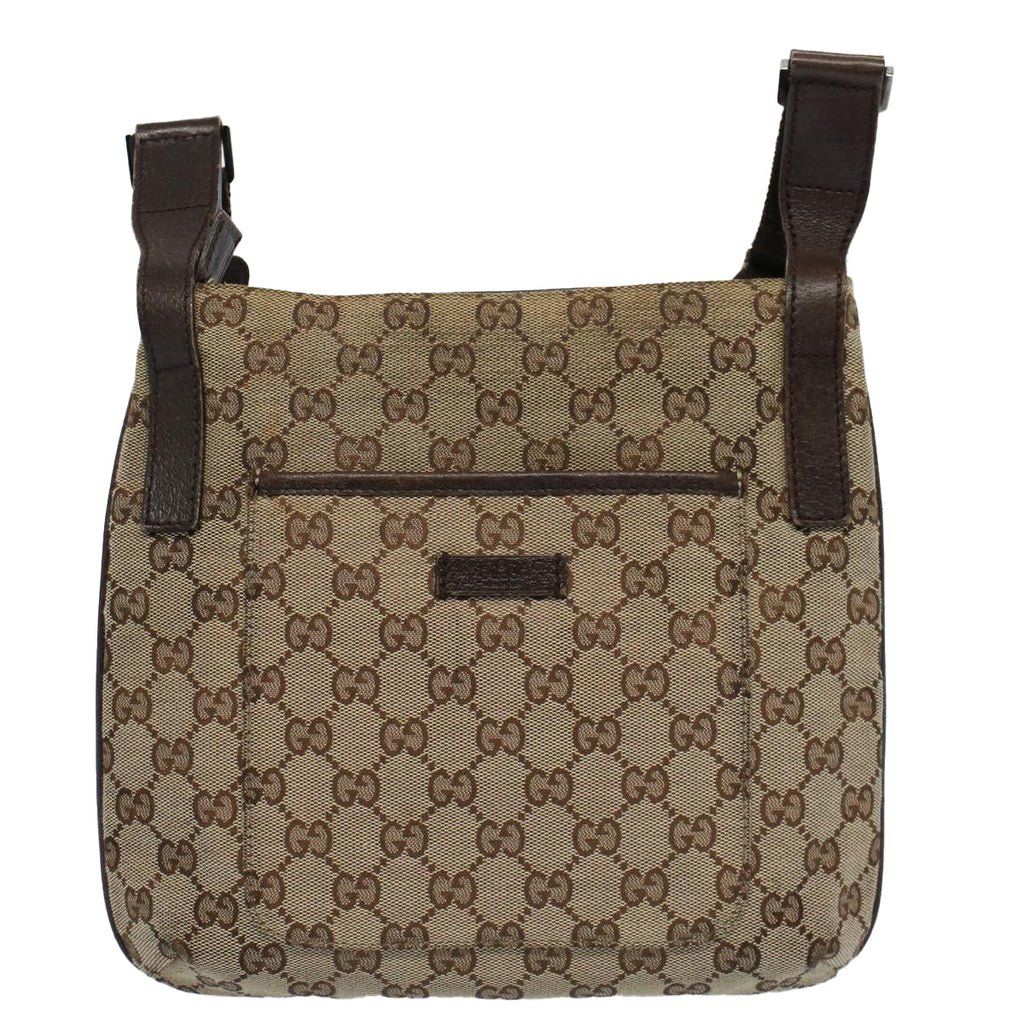 GUCCI GG Canvas Shoulder Bag Beige 122793 fm2787