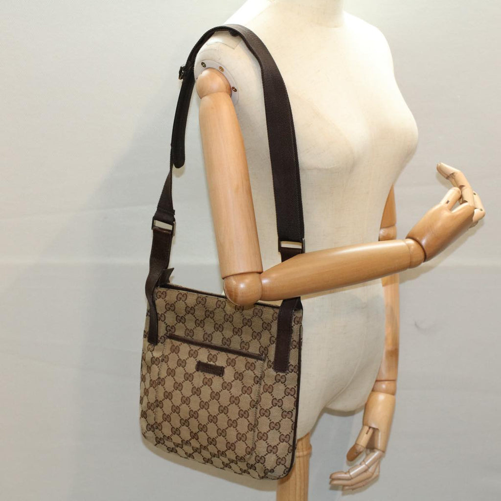 GUCCI GG Canvas Shoulder Bag Beige 122793 fm2787