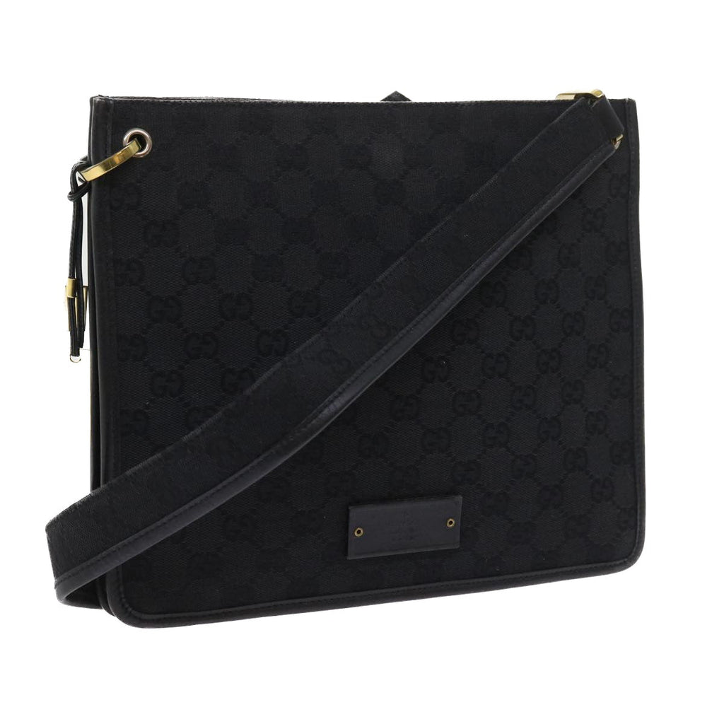 GUCCI GG Canvas Shoulder Bag Black 91762 fm2789
